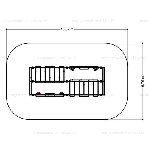 Structure de parcours d’obstacles extérieur